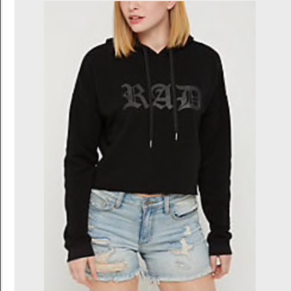 Rue21 Sweaters - Black Hoodie “RAD”
